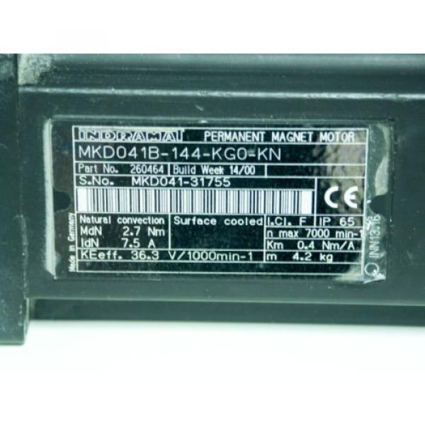 Rexroth Indramat MKD041B-144-KG0-KN Permanent Magnet Motor #4 image