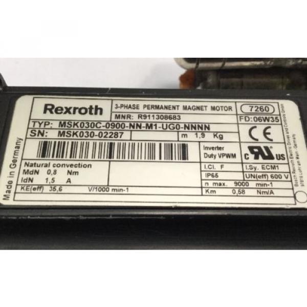 REXROTH 3~ PERMANENT-MAGNET-MOTOR &lt;&gt; MSK030C -0900 -NN -M1 -UG0 -NNNN #4 image