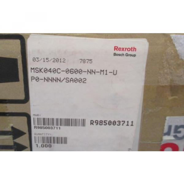 Rexroth MSK040C-0600-NN-M1-UP0-NNNN/SA002 Permanent Magnet Servo Motor NIB #2 image