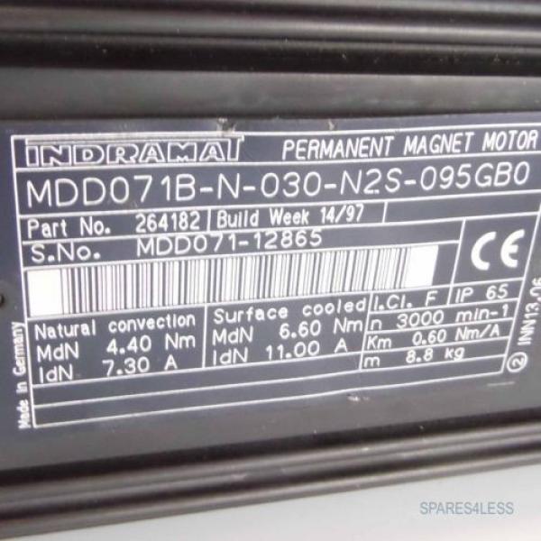 Bosch Rexroth Indramat Servomotor MDD071B-N-030-N2S-095GB0 GEB #2 image