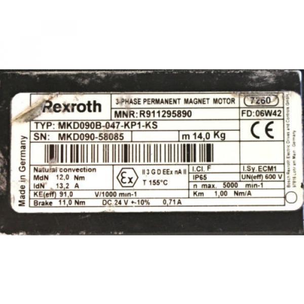 Rexroth Indramat Servomotor MKD090B-047-KP1-KS #3 image