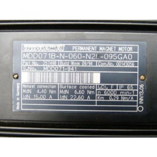 Rexroth Indramat MDD071B-N-060-N2M-095GA0 Permanent-Magnet-Motor #2 image