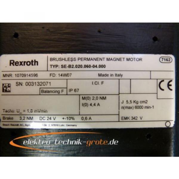 Rexroth SE-B2.020-060-04.000 Brushless Permanent Magnet Motor   &gt; ungebraucht! &lt; #3 image