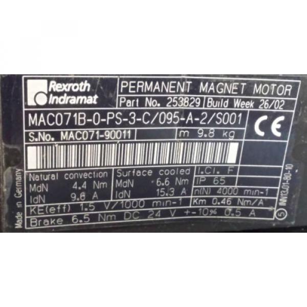 ***NEW*** REXROTH INDRAMAT MAC071B-0-PS-3-C/095-A-2/S001, MOTOR (RTS0594.725) #2 image