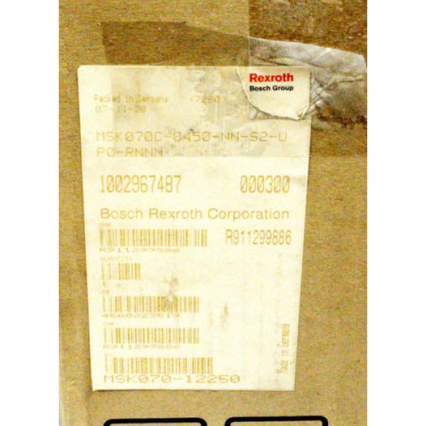 REXROTH BOSCH R911299886 3-PHASE SERVO MOTOR MSK070C-0450-NN-S2-UP0-RNNN NIB #8 image