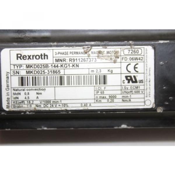 Rexroth MKD025B-144-KG1-KN Motore Magnetico Permanente servomotore servo motore #3 image
