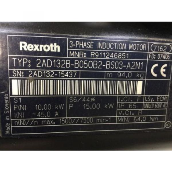 REXROTH  ( 3-Phase Induction Motor )  2AD132B-B050B2-BS03-A2N1 #5 image