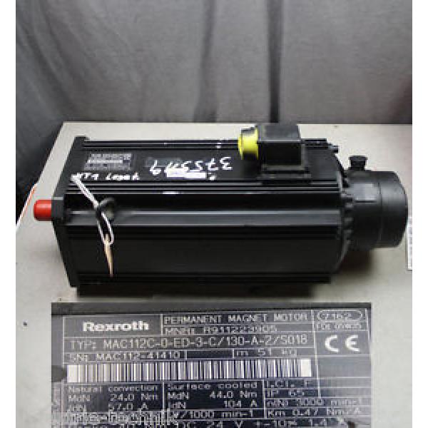 REXROTH INDRAMAT MAC112C-0-ED-3-C/130-A-2/S018 Servomotor R911223905 #1 image