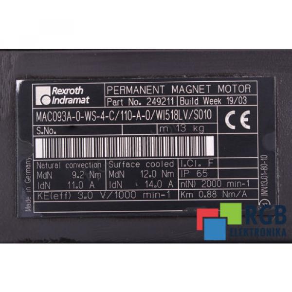 SERVOMOTOR MAC093A-0-WS-4-C/110-A-0/WI518LV/S010 ROD1424.039B/1000 ID28612 #8 image