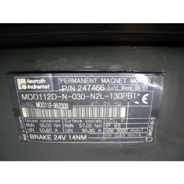 Rexroth / Indramat MDD112D-N-030-N2L-130PB1 Servo Motor, p/n: 247466 #4 image