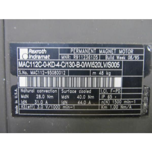 REXROTH MAC112C-0-KD-4-C/130-B-0/WI520LV/S005 SERVO MOTOR NEW IN THE BOX !! #2 image