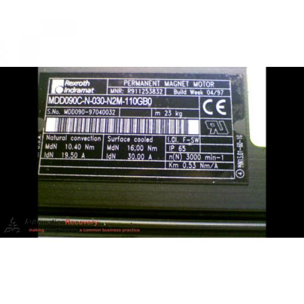 REXROTH INDRAMAT MDD090C-N-030-N2M-110GB0 MAGNET SERVO MOTOR 3000RPM #168123 #2 image