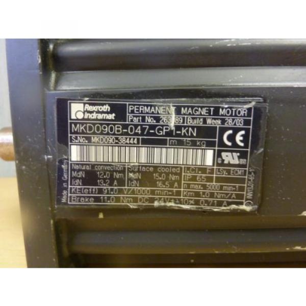 Rexroth Indramat MKD090B-047-GPI-KN Permanent Magnet Motor (13859) #4 image