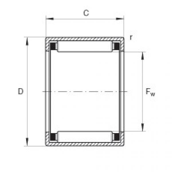 FAG Germany Drawn cup needle roller bearings with open ends - HK6012 #1 image