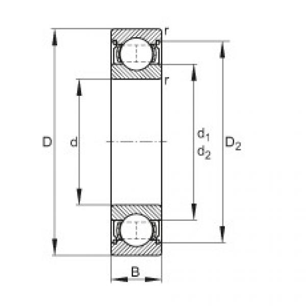 FAG Germany Deep groove ball bearings - 6008-2Z #1 image