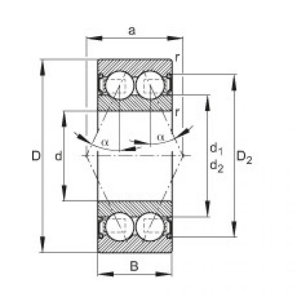 FAG Germany Angular contact ball bearings - 30/8-B-2RSR-TVH #1 image