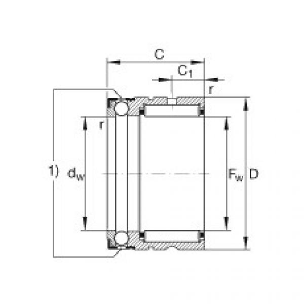 FAG Germany Needle roller/axial ball bearings - NX17-XL #1 image