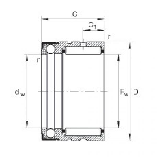 FAG Germany Needle roller/axial ball bearings - NX20-Z-XL #1 image