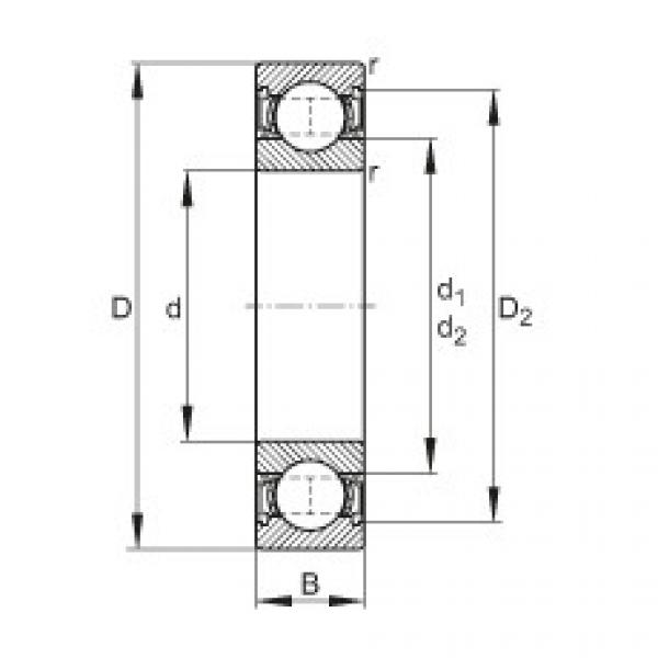 FAG Germany Deep groove ball bearings - 6003-2RSR #1 image