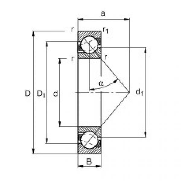 FAG Germany Angular contact ball bearings - 7008-B-XL-TVP #1 image