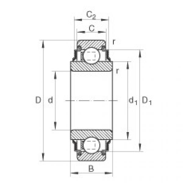 FAG Germany Radial insert ball bearings - 206-XL-KRR #1 image