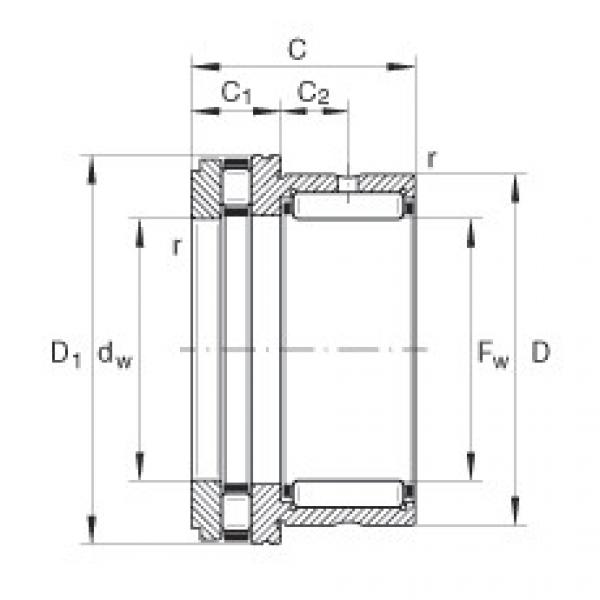 FAG Germany Needle roller/axial cylindrical roller bearings - NKXR20-XL #1 image