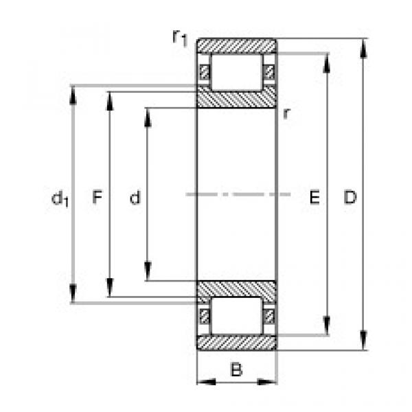 FAG Germany Cylindrical roller bearings - N208-E-XL-TVP2 #1 image