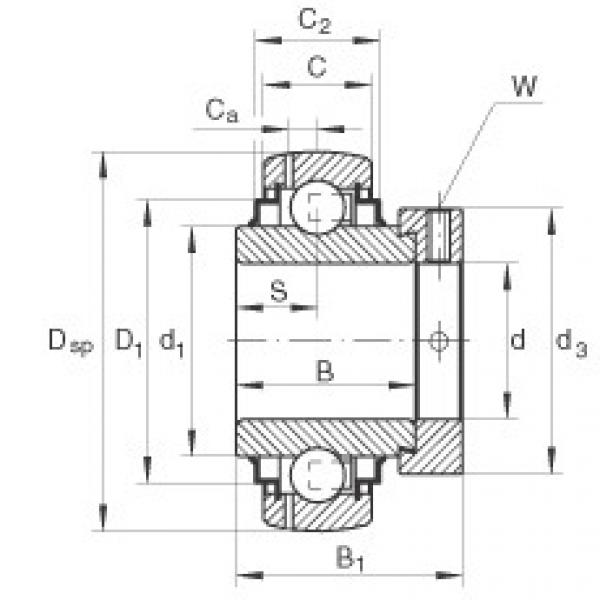 FAG Germany Radial insert ball bearings - GNE50-XL-KRR-B #1 image