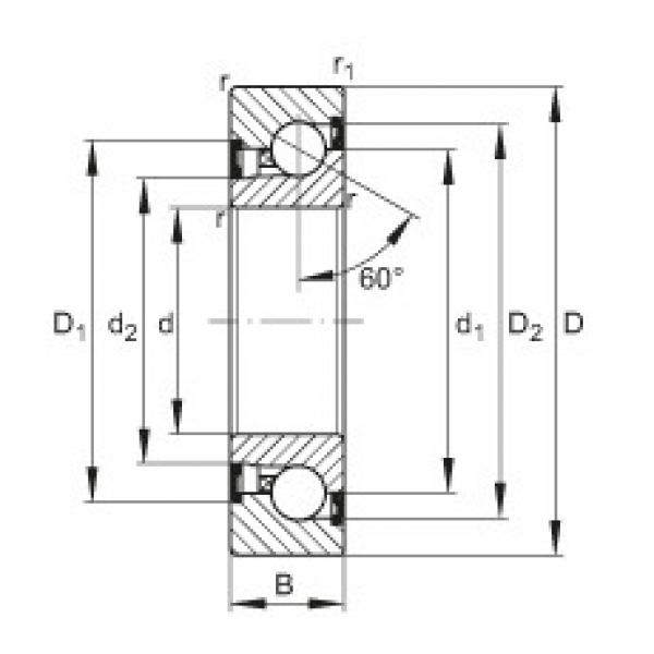 FAG Germany Axial angular contact ball bearings - BSB2562-2Z-SU #1 image