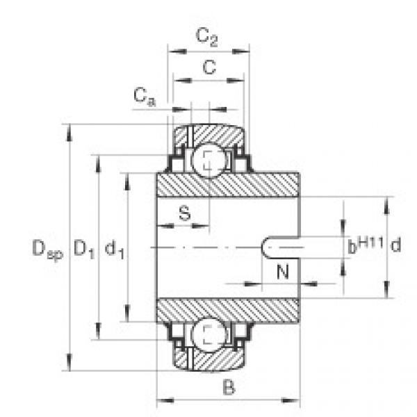 FAG Germany Radial insert ball bearings - GLE35-XL-KRR-B #1 image