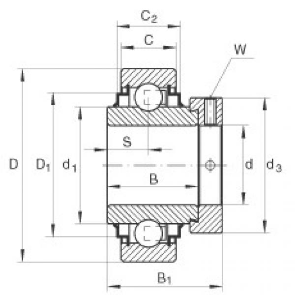 FAG Germany Radial insert ball bearings - E30-XL-KRR #1 image