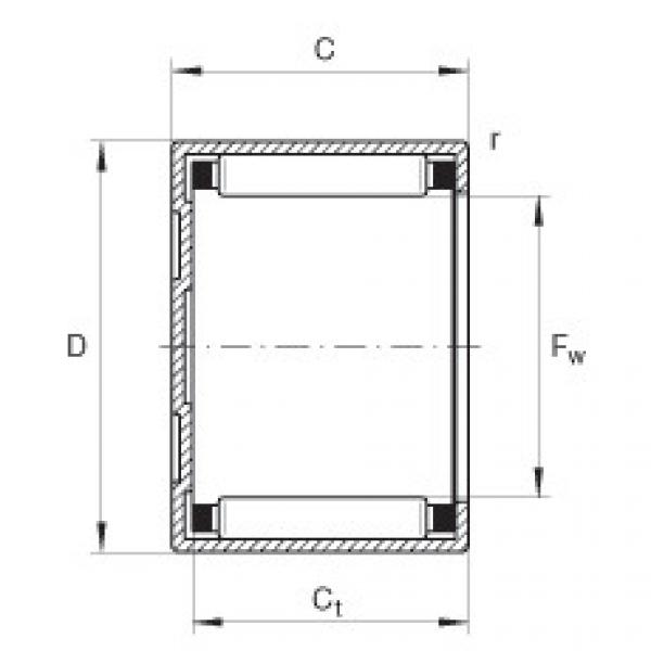 FAG Germany Drawn cup needle roller bearings with closed end - BK3012 #1 image