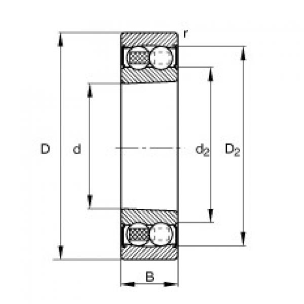 FAG Germany Self-aligning ball bearings - 2210-K-2RS-TVH-C3 #1 image
