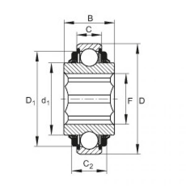 FAG Germany Self-aligning deep groove ball bearings - SK104-208-KTT-L402/70-AH10 #1 image