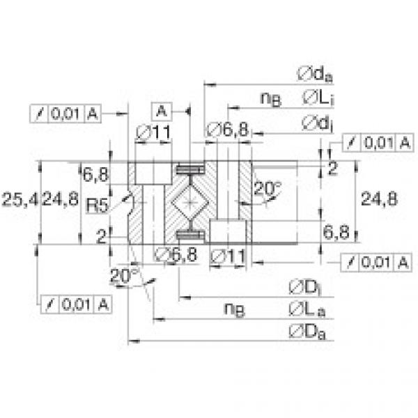 FAG Germany Crossed roller bearings - XSU080168 #1 image