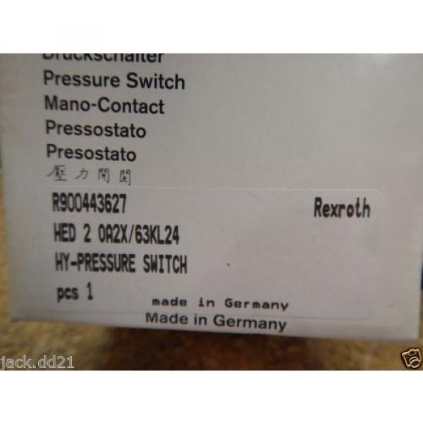 NEW Bosch Rexroth Hydraulic Pressure Switch HED 2 OA2X/63KL24 Bourdon Tube Frame #3 image