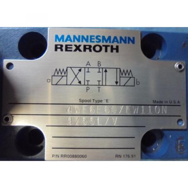 MANNESMANN REXROTH, HYDRAULIC CONTROL VALVE, 4WE6E60/EW110N 9Z55L/V #2 image