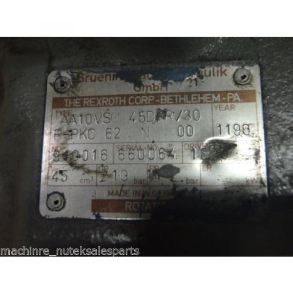 Rexroth Hydraulic Pump AA10VSO 45DR/30 R-PKC-62-N-00_AA10VSO45DR/30RPKC62N00 #5 image