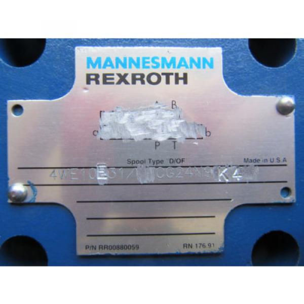 Mannesmann Rexroth 4WE10E31/CG24N9K4 Hydraulic Control Valve VGC!!! Free Ship #2 image