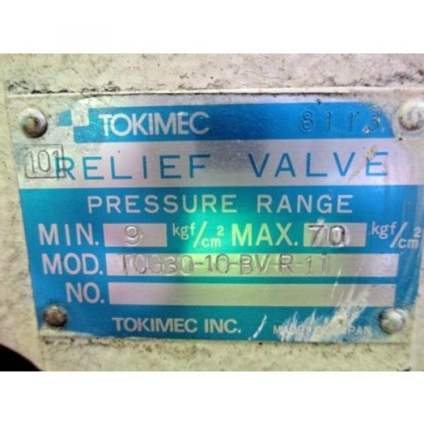 TOKIMEC RELIEF VALVE TCG30-10-BV-R-11 WITH YUKEN VALVE DSG-01-2B3B-D24-60207-L #2 image