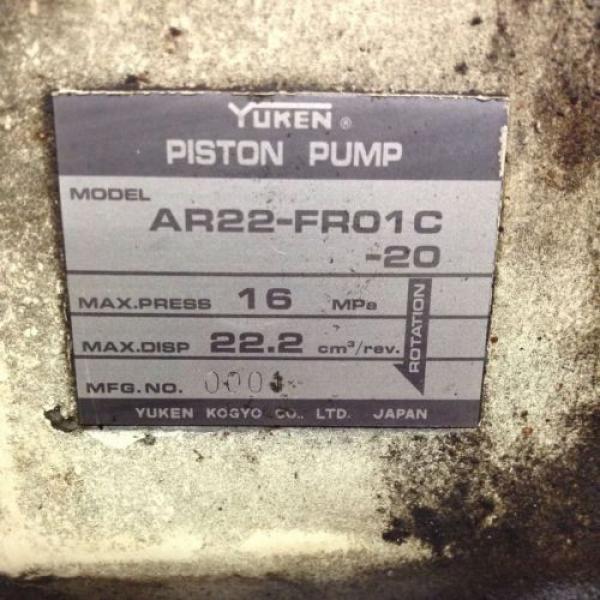 YUKEN PISTON PUMP AR22-FR01C-20 #2 image