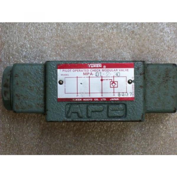 YUKEN PILOT OPERATED CHECK MODULAR VALVE MPA01230 , MPA-01-2-30 #2 image