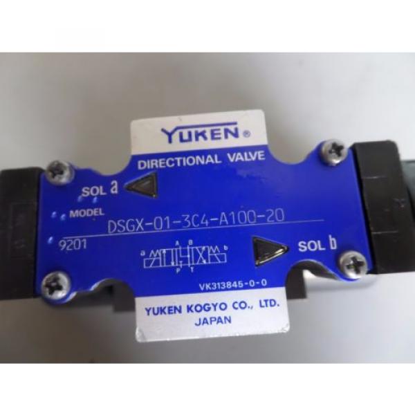 FANUC YUKEN DIRECTIONAL VALVE DSGX-01-3C4-A100-20 FEMCO DURGA 25-E #1942M #5 image