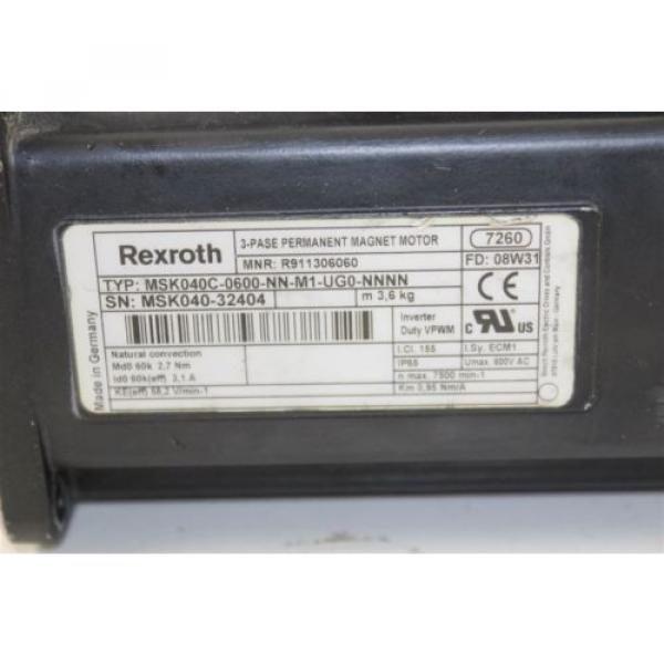 Rexroth MSK040C-0600-NN-M1-UG0-NNNN Servomotor MSK040C0600NNM1UG0NNNN #3 image