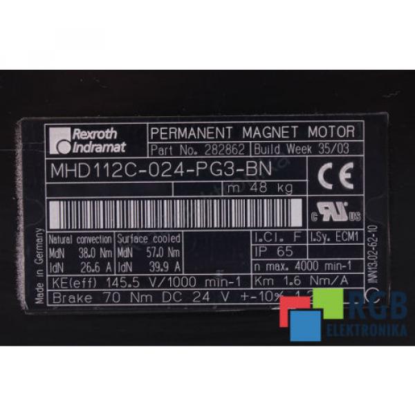 FRONT COVER FOR MOTOR MHD112C-024-PG3-BN REXROTH INDRAMAT ID30283 #5 image