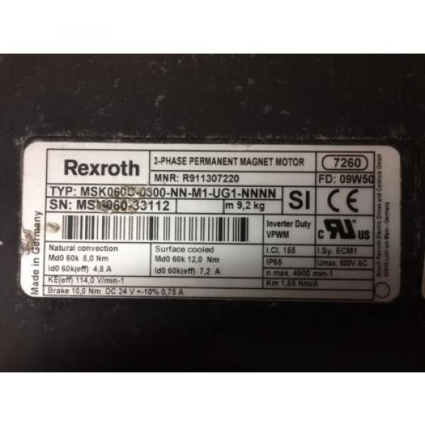 Rexroth MSK060C-0300-NN-M1-UG1-NNNN, R911307220, 3-Phase Motor #1 image