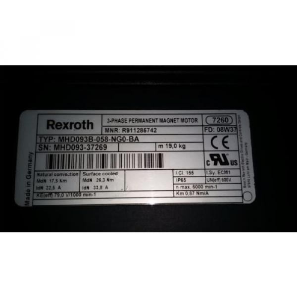 Rexroth / Indramat MHD093B-058-NG0-BA Servo Motor, New in box #8 image