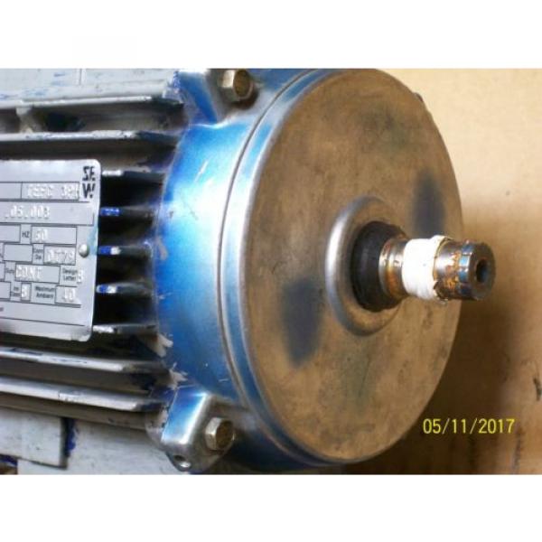 SEW EURODRIVE MOTOR 1HP 3PH , DFT80N4 with REXROTH GEAR , 3842519003 missing fan #3 image