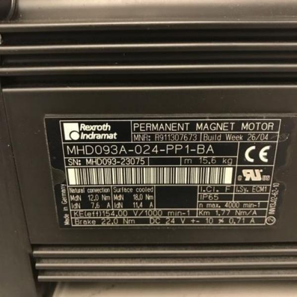 Bosch Rexroth Indramat R911307673 MHD Synchronous Motors, MHD093A-024-PP1-BA #3 image