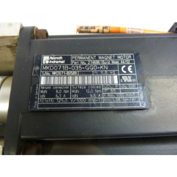 Rexroth Indramat MKD071B-035-GG0-KN Servo Motor ! AS IS ! #3 image